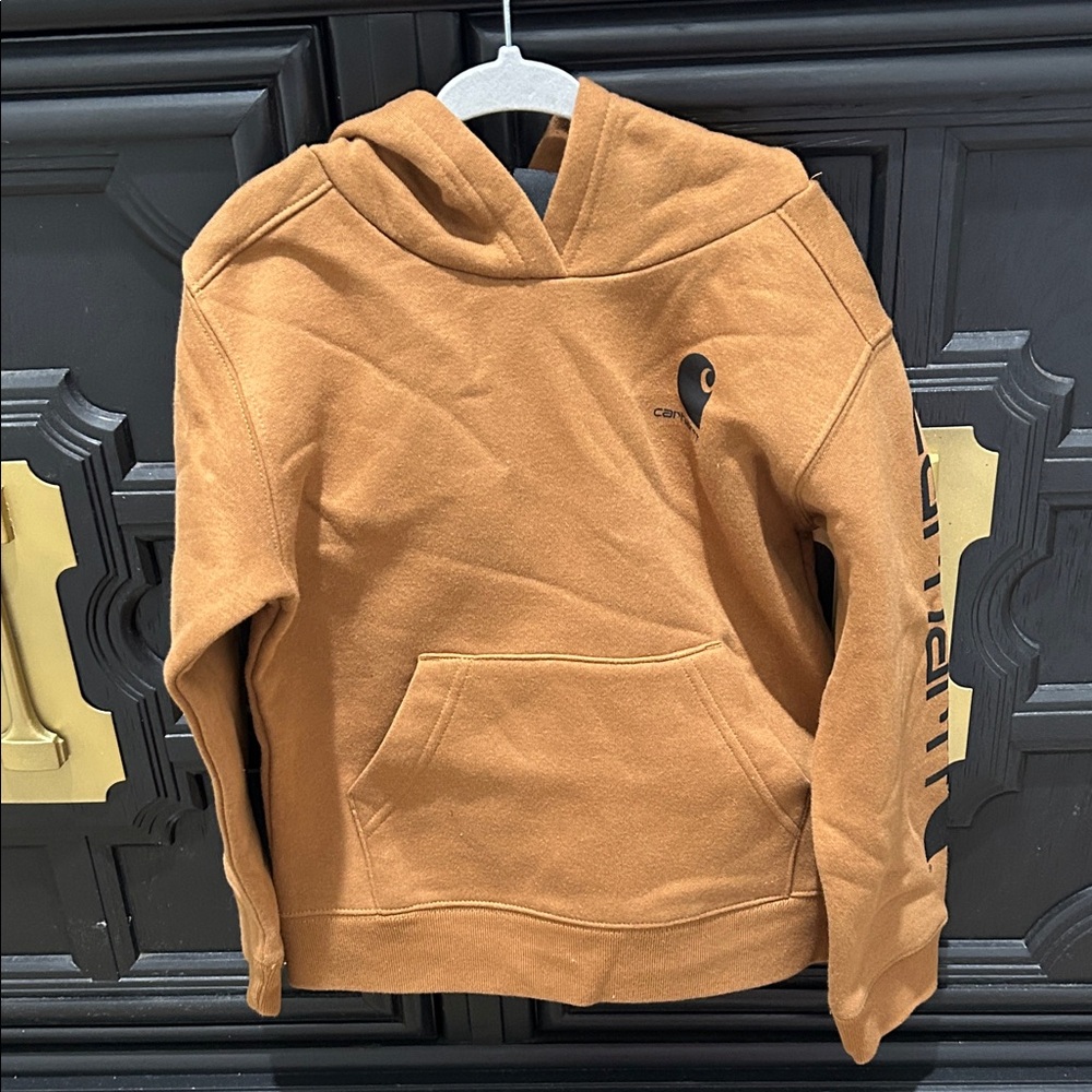 Kids Carhartt Sz5 Tan Pullover Hoodie